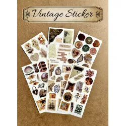 6'lı Vintage Temalı Sticker Seti 79 Adet Planner Ajanda Laptop Tablet Telefon Bullet Journal Etiket 6'lı Vintage Temalı Sticker Seti 79 Adet Planner Ajanda Laptop Tablet Telefon Bullet Journal Etiket
