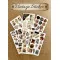 6'lı Vintage Temalı Sticker Seti 79 Adet Planner Ajanda Laptop Tablet Telefon Bullet Journal Etiket