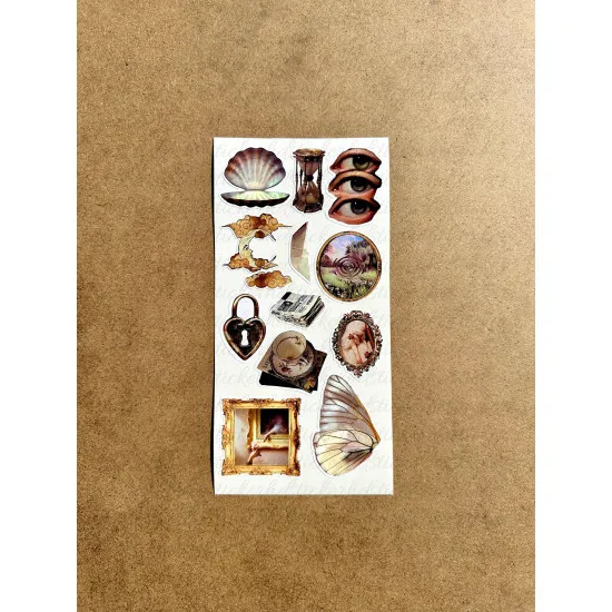 6'lı Vintage Temalı Sticker Seti 79 Adet Planner Ajanda Laptop Tablet Telefon Bullet Journal Etiket 6'lı Vintage Temalı Sticker Seti 79 Adet Planner Ajanda Laptop Tablet Telefon Bullet Journal Etiket