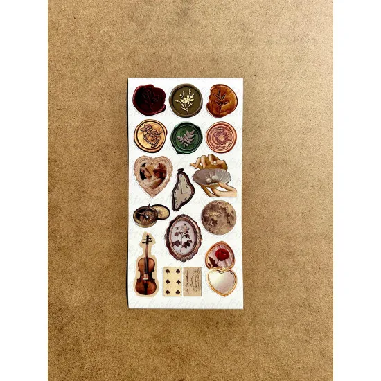 6'lı Vintage Temalı Sticker Seti 79 Adet Planner Ajanda Laptop Tablet Telefon Bullet Journal Etiket 6'lı Vintage Temalı Sticker Seti 79 Adet Planner Ajanda Laptop Tablet Telefon Bullet Journal Etiket