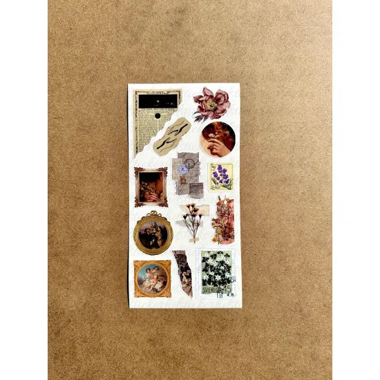 6'lı Vintage Temalı Sticker Seti 79 Adet Planner Ajanda Laptop Tablet Telefon Bullet Journal Etiket 6'lı Vintage Temalı Sticker Seti 79 Adet Planner Ajanda Laptop Tablet Telefon Bullet Journal Etiket