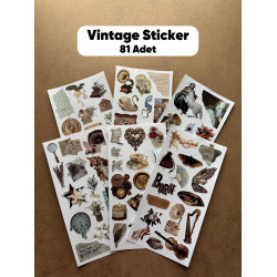 6'lı Vintage Temalı Sticker Seti 81 Adet Planner Ajanda Laptop Tablet Telefon Bullet Journal Etiket 6'lı Vintage Temalı Sticker Seti 81 Adet Planner Ajanda Laptop Tablet Telefon Bullet Journal Etiket