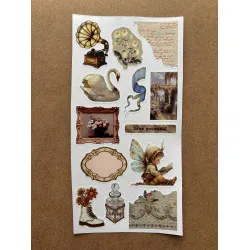 6'lı Vintage Temalı Sticker Seti 81 Adet Planner Ajanda Laptop Tablet Telefon Bullet Journal Etiket
