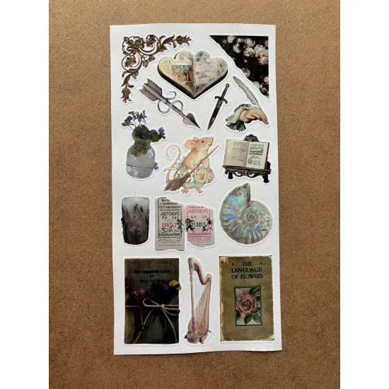 6'lı Vintage Temalı Sticker Seti 85 Adet Planner Ajanda Laptop Tablet Telefon Bullet Journal Etiket