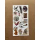 6'lı Vintage Temalı Sticker Seti 85 Adet Planner Ajanda Laptop Tablet Telefon Bullet Journal Etiket