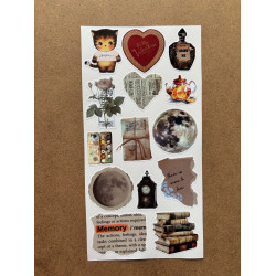 6'lı Vintage Temalı Sticker Seti 92 Adet Planner Ajanda Laptop Tablet Telefon Bullet Journal Etiket