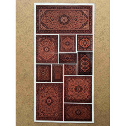 70 Adet Etnik Halı Kilim Desenli Motif Vintage Bohem Ajanda Defter Scrapbook Etiket Sticker Çıkartma