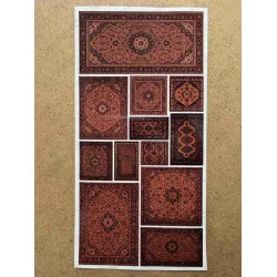 70 Adet Etnik Halı Kilim Desenli Motif Vintage Bohem Ajanda Defter Scrapbook Etiket Sticker Çıkartma