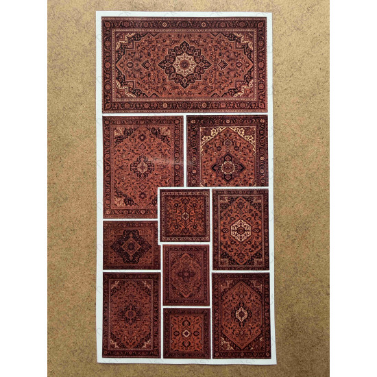 70 Adet Etnik Halı Kilim Desenli Motif Vintage Bohem Ajanda Defter Scrapbook Etiket Sticker Çıkartma