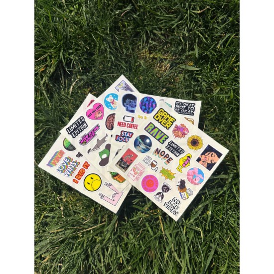 70 Adet Bullet Journal Ajanda Daily Cute Çıkartma Planner Defter Laptop Etiket Sticker Seti Mini P1