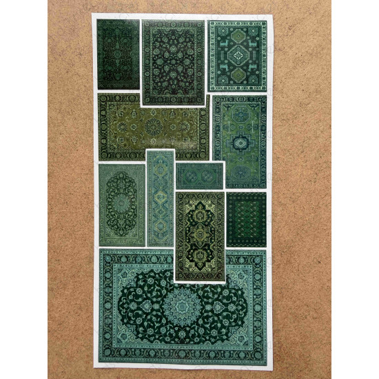 71 Adet Etnik Halı Kilim Desenli Motif Vintage Bohem Ajanda Defter Scrapbook Etiket Sticker Çıkartma
