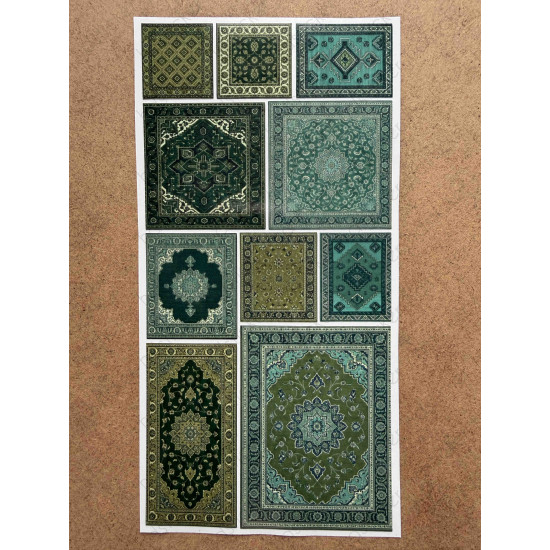 71 Adet Etnik Halı Kilim Desenli Motif Vintage Bohem Ajanda Defter Scrapbook Etiket Sticker Çıkartma