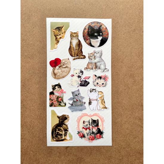 72 Adet Vintage Kedi Sticker - Ajanda, Bullet Journal, Telefon, Laptop, Defter, Retro, Dekor Etiket 72 Adet Vintage Kedi Sticker - Ajanda, Bullet Journal, Telefon, Laptop, Defter, Retro, Dekor Etiket