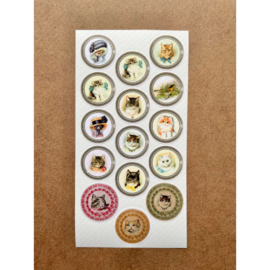 72 Adet Vintage Kedi Sticker - Ajanda, Bullet Journal, Telefon, Laptop, Defter, Retro, Dekor Etiket 72 Adet Vintage Kedi Sticker - Ajanda, Bullet Journal, Telefon, Laptop, Defter, Retro, Dekor Etiket