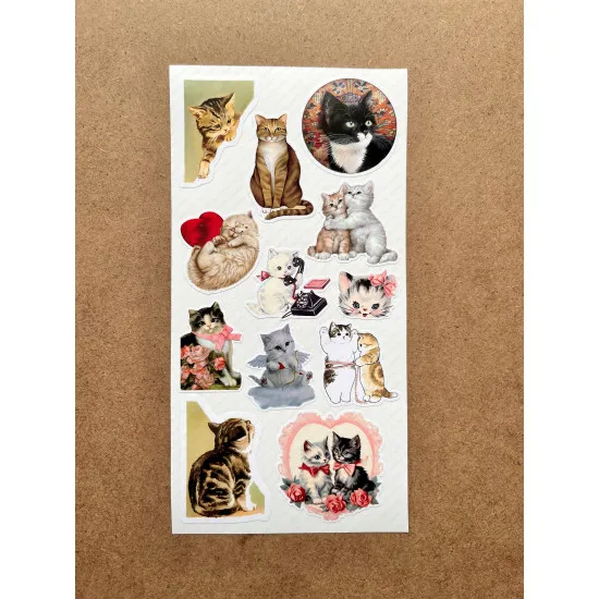 72 Adet Vintage Kedi Sticker - Ajanda, Bullet Journal, Telefon, Laptop, Defter, Retro, Dekor Etiket 72 Adet Vintage Kedi Sticker - Ajanda, Bullet Journal, Telefon, Laptop, Defter, Retro, Dekor Etiket