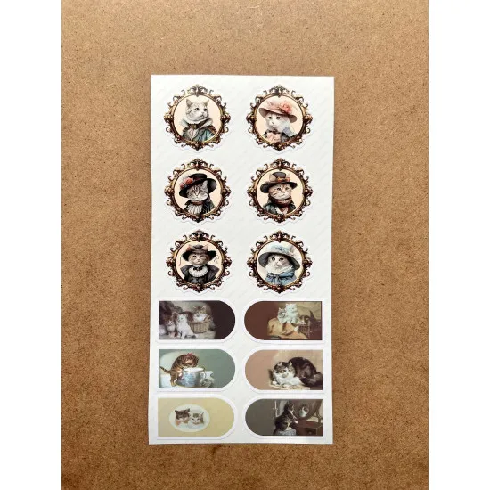 72 Adet Vintage Kedi Sticker - Ajanda, Bullet Journal, Telefon, Laptop, Defter, Retro, Dekor Etiket 72 Adet Vintage Kedi Sticker - Ajanda, Bullet Journal, Telefon, Laptop, Defter, Retro, Dekor Etiket