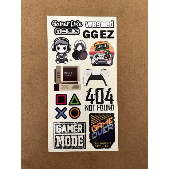 74 Adet Gamer Sticker Seti - Oyuncu Etiket Paketi, Konsol, PC, Laptop Etiket Çıkartma 74 Adet Gamer Sticker Seti - Oyuncu Etiket Paketi, Konsol, PC, Laptop Etiket Çıkartma