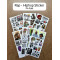 74 Adet Rap Hiphop Sticker Seti - Laptop, Kaykay, Defter, Ajanda Etiket Renkli ve Tarz Çıkartma