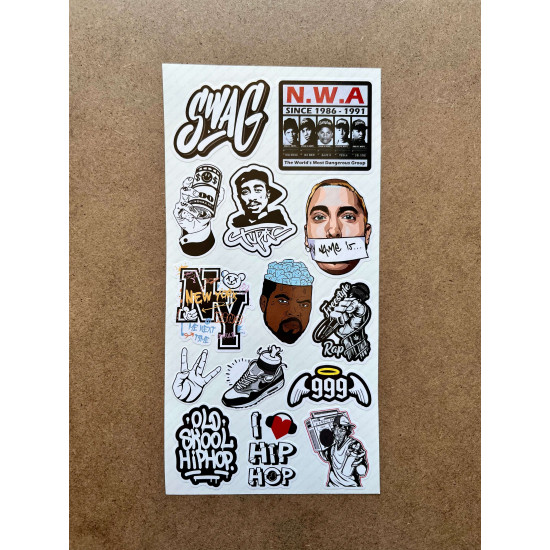 74 Adet Rap Hiphop Sticker Seti - Laptop, Kaykay, Defter, Ajanda Etiket Renkli ve Tarz Çıkartma 74 Adet Rap Hiphop Sticker Seti - Laptop, Kaykay, Defter, Ajanda Etiket Renkli ve Tarz Çıkartma