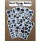76 Adet Siyah Vintage Temalı Sticker Seti Planner Ajanda Laptop Tablet Telefon Bullet Journal Etiket