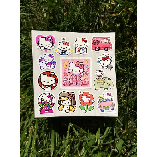 78 Adet Hello Kitty Bullet Journal Ajanda Planner Laptop Defter Etiket Sticker Seti Mini Cute Tablet