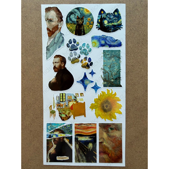 80 Adet Van Gogh Temalı Sticker Seti Ajanda Planner Bullet Journal Sanat Art Etiket Çıkartma 80 Adet Van Gogh Temalı Sticker Seti Ajanda Planner Bullet Journal Sanat Art Etiket Çıkartma