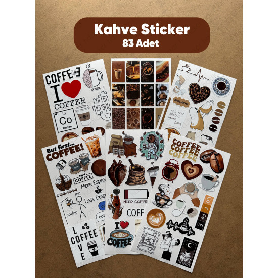 83 Adet Coffee Temalı Sticker Seti Ajanda Planner Bullet Journal Sanat Art Kahve Etiket Çıkartma 83 Adet Coffee Temalı Sticker Seti Ajanda Planner Bullet Journal Sanat Art Kahve Etiket Çıkartma