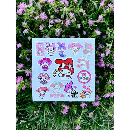 88 Adet Melody Bullet Journal Ajanda Planner Laptop Defter Etiket Sticker Seti Mini Hello Kitty Cute