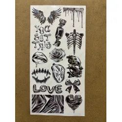 92 Adet Silver Temalı Sticker Seti Ajanda Planner Bullet Journal Sanat Art Gümüş Etiket Çıkartma