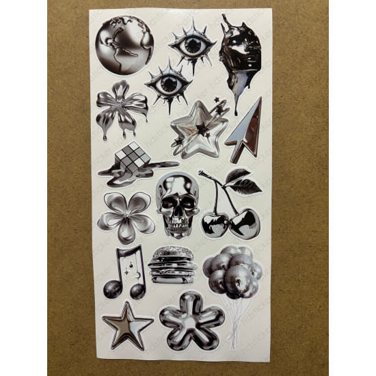 92 Adet Silver Temalı Sticker Seti Ajanda Planner Bullet Journal Sanat Art Gümüş Etiket Çıkartma 92 Adet Silver Temalı Sticker Seti Ajanda Planner Bullet Journal Sanat Art Gümüş Etiket Çıkartma