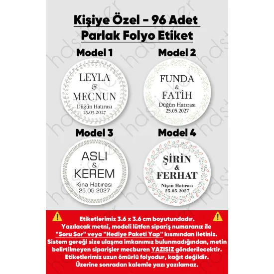 96 Adet Kişiye Özel Kına Nişan Nikah Düğün Sünnet Bebek Firma Etiketi Sticker Hediye Çikolata 3.6 cm 96 Adet Kişiye Özel Kına Nişan Nikah Düğün Sünnet Bebek Firma Etiketi Sticker Hediye Çikolata 3.6 cm