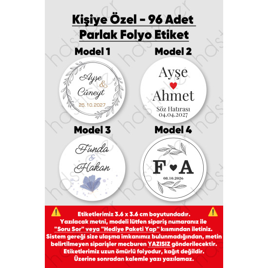 96 Adet Kişiye Özel Kına Nişan Nikah Düğün Sünnet Bebek Firma Etiketi Sticker Hediye Çikolata 3.6 cm 96 Adet Kişiye Özel Kına Nişan Nikah Düğün Sünnet Bebek Firma Etiketi Sticker Hediye Çikolata 3.6 cm