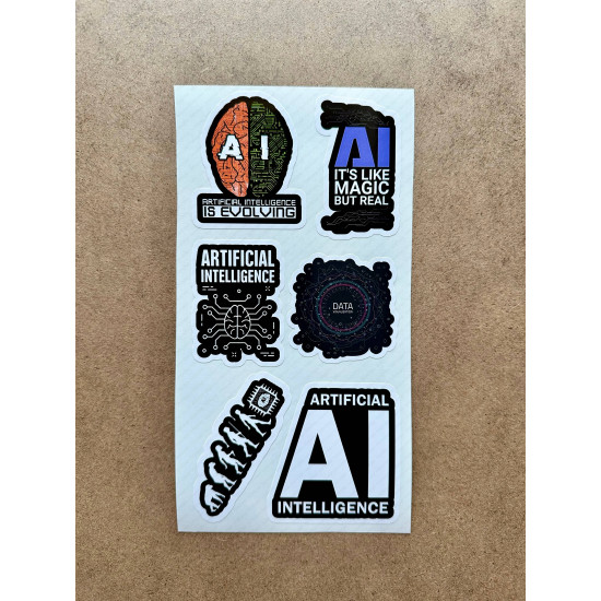 AI Yapay Zeka Software Temalı Laptop Notebook Tablet Etiket Sticker Set P1 AI Yapay Zeka Software Temalı Laptop Notebook Tablet Etiket Sticker Set P1