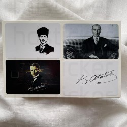 Atatürk Temalı Kart Kaplama Sticker Kart Etiketi Paket 1 (4 Adet)