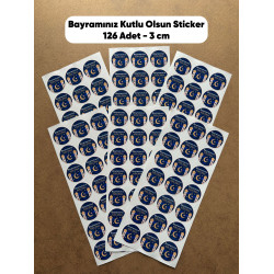 Bayramınız Kutlu Olsun Sticker 126 Adet 3 Cm Kargo Ambalaj Etiketi Hediyelik Paketleme Süsü Bayramınız Kutlu Olsun Sticker 126 Adet 3 Cm Kargo Ambalaj Etiketi Hediyelik Paketleme Süsü