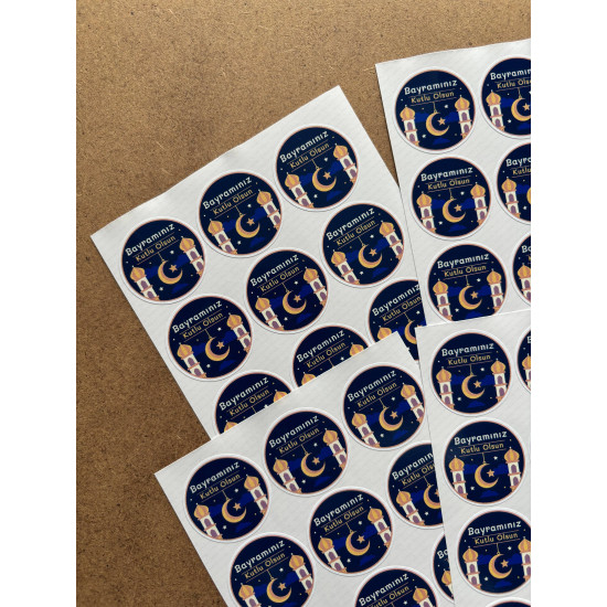 Bayramınız Kutlu Olsun Sticker 126 Adet 3 Cm Kargo Ambalaj Etiketi Hediyelik Paketleme Süsü Bayramınız Kutlu Olsun Sticker 126 Adet 3 Cm Kargo Ambalaj Etiketi Hediyelik Paketleme Süsü