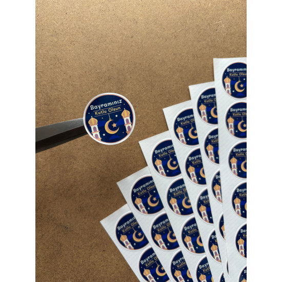 Bayramınız Kutlu Olsun Sticker 126 Adet 3 Cm Kargo Ambalaj Etiketi Hediyelik Paketleme Süsü Bayramınız Kutlu Olsun Sticker 126 Adet 3 Cm Kargo Ambalaj Etiketi Hediyelik Paketleme Süsü
