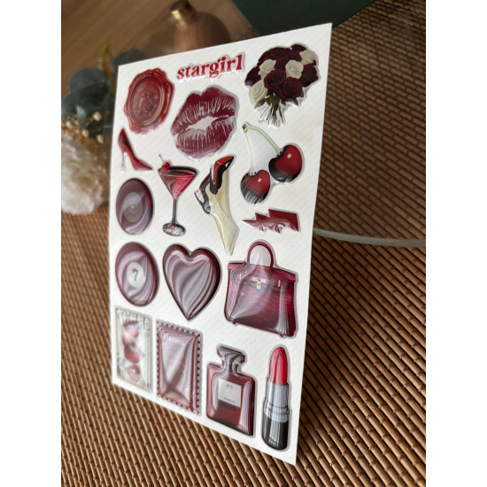 Bordo Premium 3D Görünümlü Göz Alıcı Parlak Kabartmalı Sticker Seti - Telefon Kılıfı, Red, Etiket Bordo Premium 3D Görünümlü Göz Alıcı Parlak Kabartmalı Sticker Seti - Telefon Kılıfı, Red, Etiket