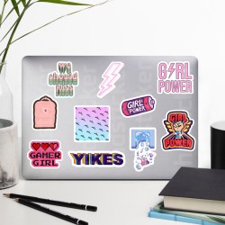 Vsco Girl Power Temalı Motivasyon Ajanda Çıkartma Laptop Valiz Tablet Cute Etiket Sticker Seti P1