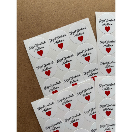 Güzel Günlerde Kullanın Sticker 126 Adet 3 Cm Kargo Ambalaj Etiketi Hediyelik Paketleme Süsü Güzel Günlerde Kullanın Sticker 126 Adet 3 Cm Kargo Ambalaj Etiketi Hediyelik Paketleme Süsü