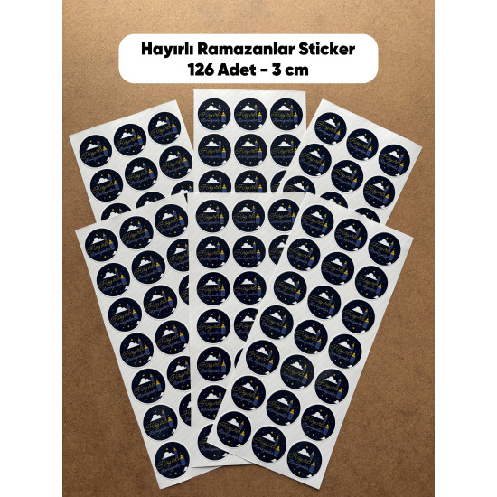 Hayırlı Ramazanlar Sticker 126 Adet 3 Cm İşletme Kargo Ambalaj Etiketi Hediyelik Paketleme Ramazan Hayırlı Ramazanlar Sticker 126 Adet 3 Cm İşletme Kargo Ambalaj Etiketi Hediyelik Paketleme Ramazan