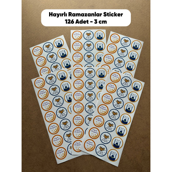 Hayırlı Ramazanlar Sticker 126 Adet 3 Cm Kargo Ambalaj Etiketi Hediyelik Paketleme İşletme Süs Hayırlı Ramazanlar Sticker 126 Adet 3 Cm Kargo Ambalaj Etiketi Hediyelik Paketleme İşletme Süs