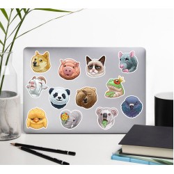 Sevimli Hayvan Hayvanlar Cute Sweet Ajanda Planner Laptop Notebook Tablet Sticker P1