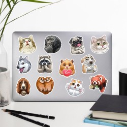 Hayvanlar Laptop Notebook Tablet Sticker P3