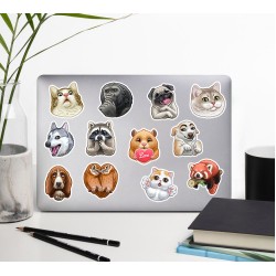 Sevimli Hayvan Hayvanlar Cute Sweet Ajanda Planner Laptop Notebook Tablet Sticker P3