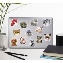Sevimli Hayvan Hayvanlar Cute Sweet Ajanda Planner Laptop Notebook Tablet Sticker P4