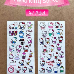 Hello Kitty Bullet Journal - Ajanda - Planner - Laptop - Defter Etiket Sticker Seti Mini 47 Adet