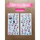 Hello Kitty Bullet Journal - Ajanda - Planner - Laptop - Defter Etiket Sticker Seti Mini 47 Adet