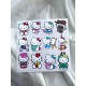 Hello Kitty Temalı Laptop Notebook Ajanda Planner Kırtasiye Tablet Kuromi Etiket Sticker P1