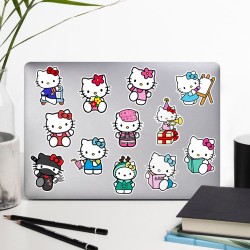 Hello Kitty Çizgi Film Laptop Notebook Tablet Sticker P1